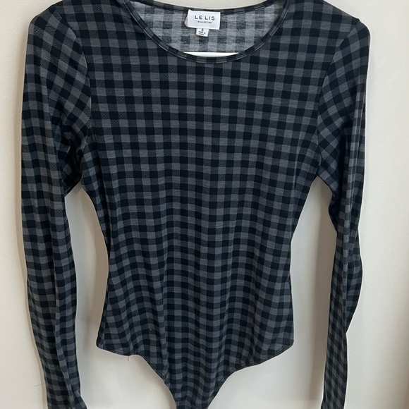 Plaid black & grey bodysuit! - Picture 1 of 1